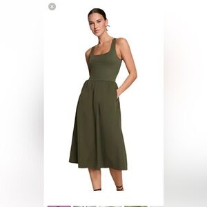 NWT Spanx Smooth Jersey Mix Media Midi Dress